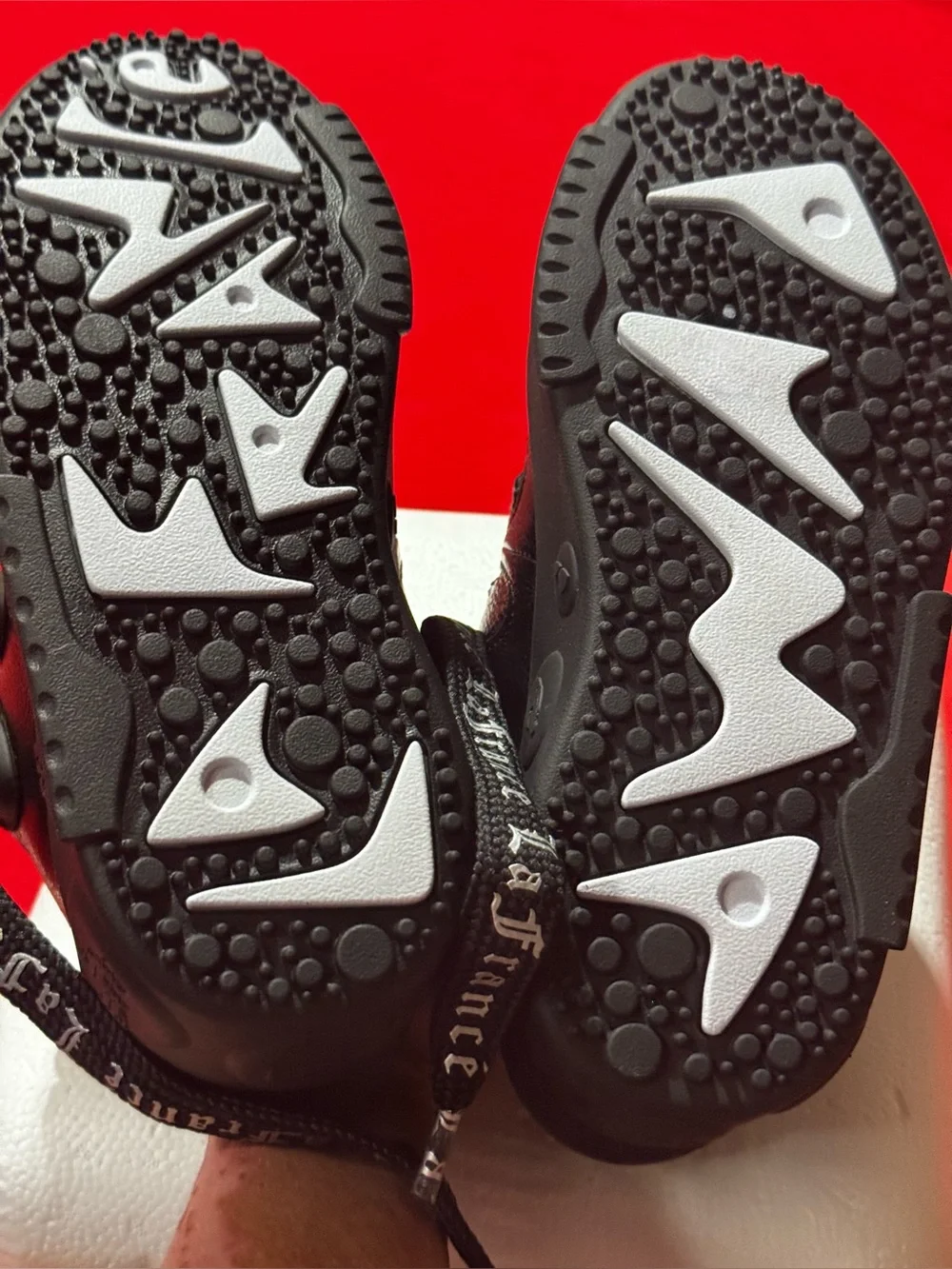 Puma Black Platform Sneakers with Branded Ribbon Laces